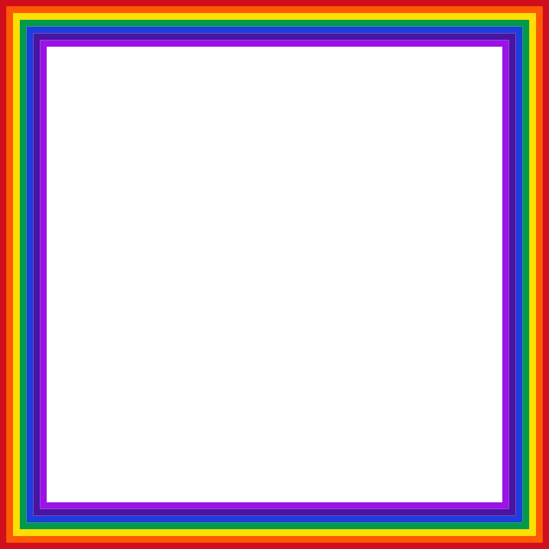 Rainbow border png. Clipart square medium image