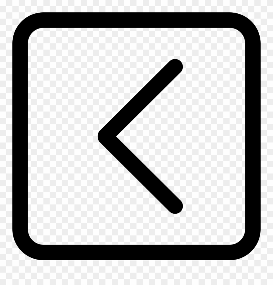 Square clipart outlined. Left arrow button comments