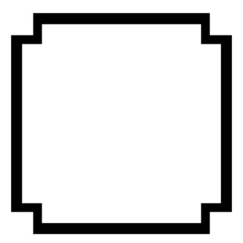 square clipart whit