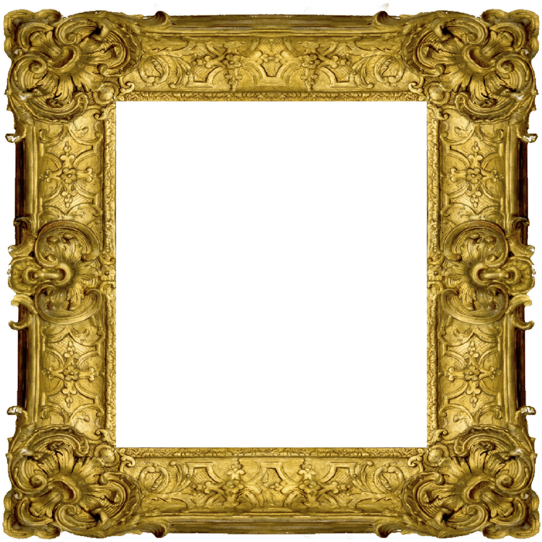 Gold border photos mart. Square picture frame png