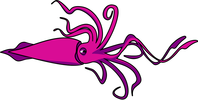 green clipart squid