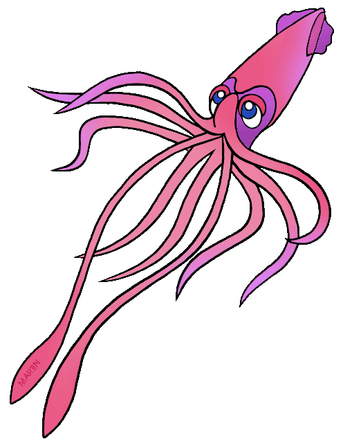 cute clipart squid