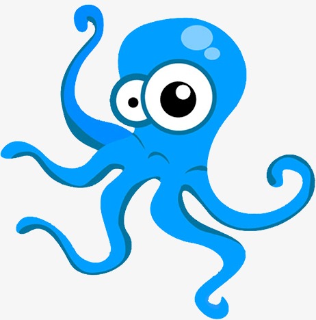 Collection of free download. Squid clipart blue