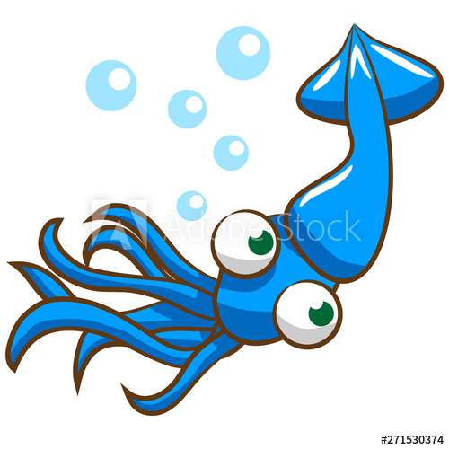 squid clipart design