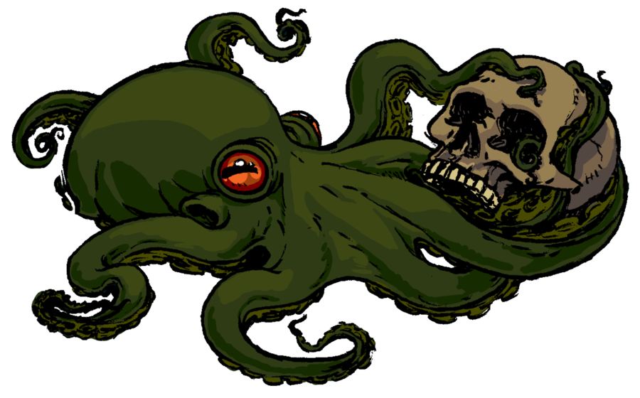 Squid clipart green octopus. Somewhere in the deep