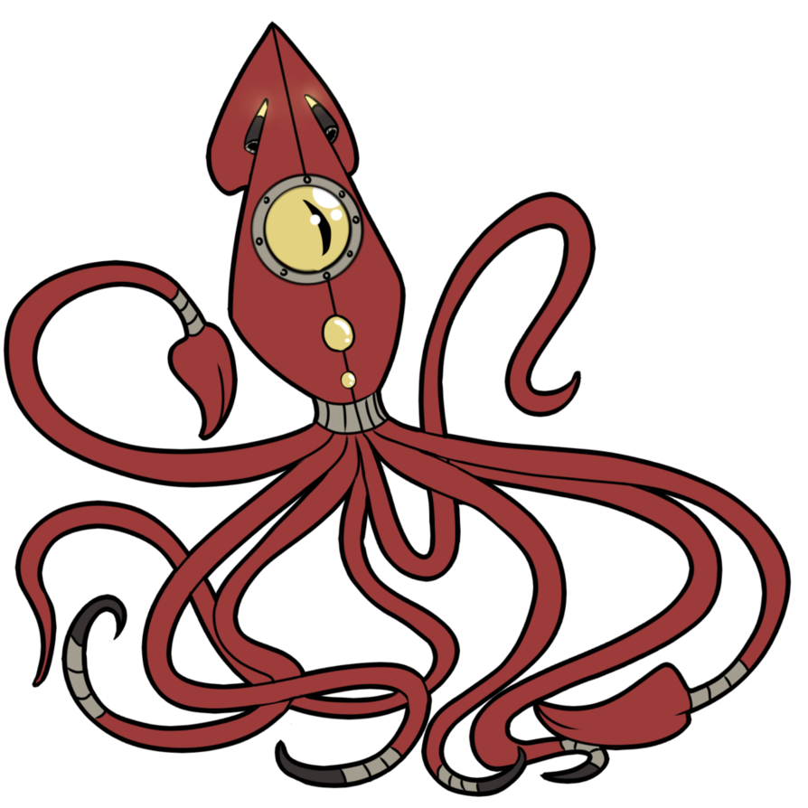 squid clipart happy