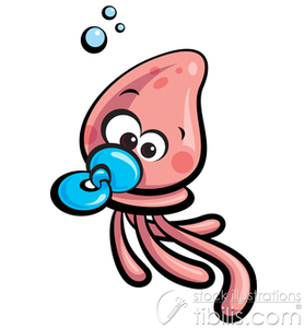 squid clipart happy