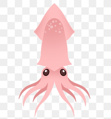 Png vector psd and. Squid clipart pink cartoon