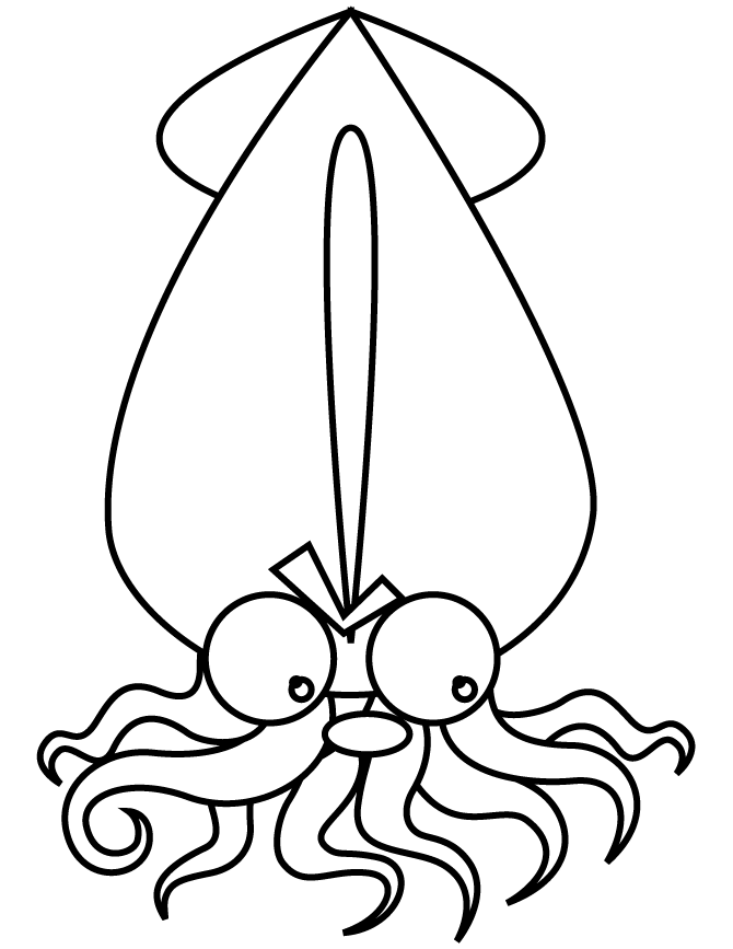 squid clipart printable