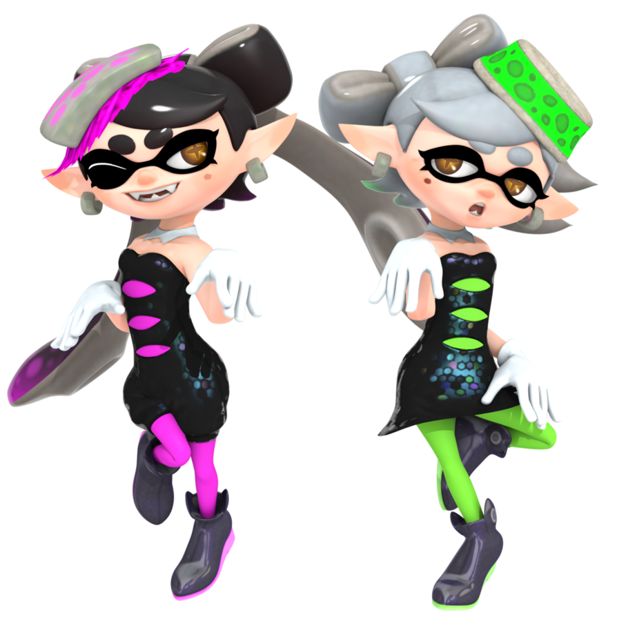Splatoon sisters tg by. Squid clipart realistic
