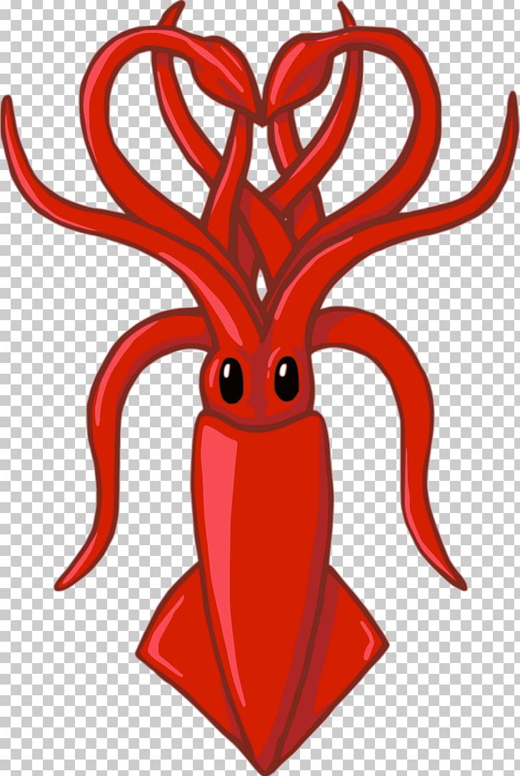 Squid clipart red, Squid red Transparent FREE for download on ...