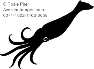 squid clipart silhouette