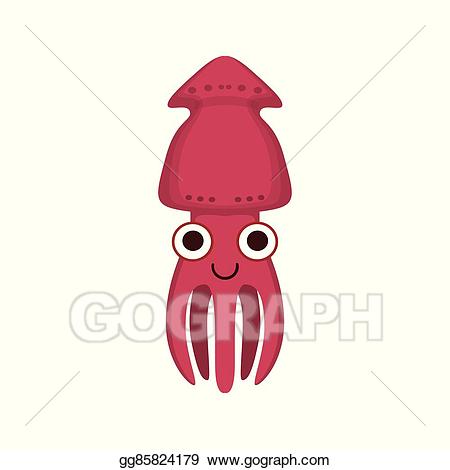 squid clipart simple cartoon