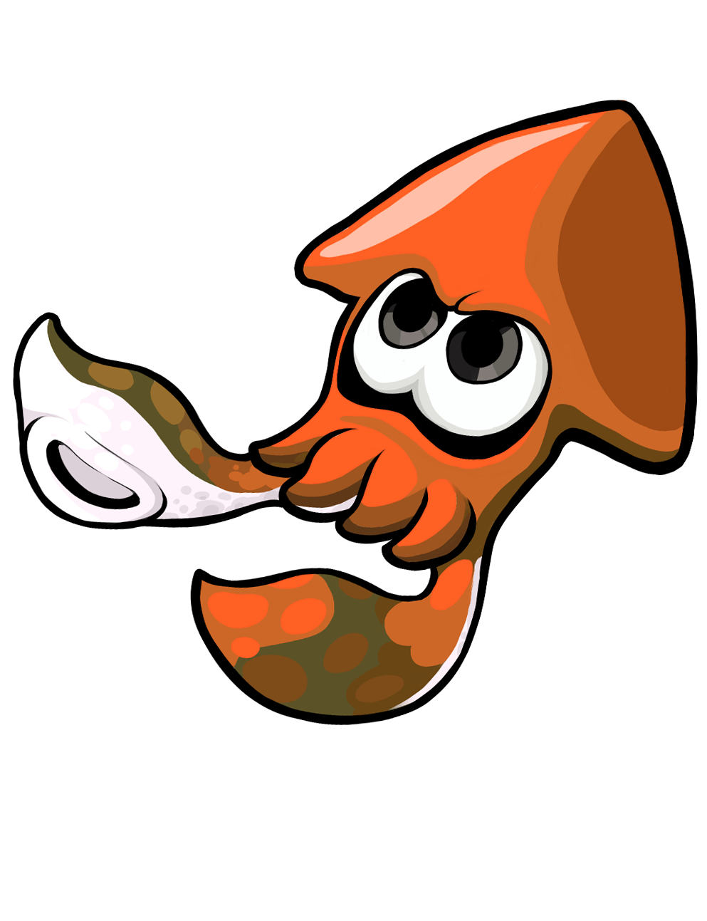 squid clipart simple cartoon