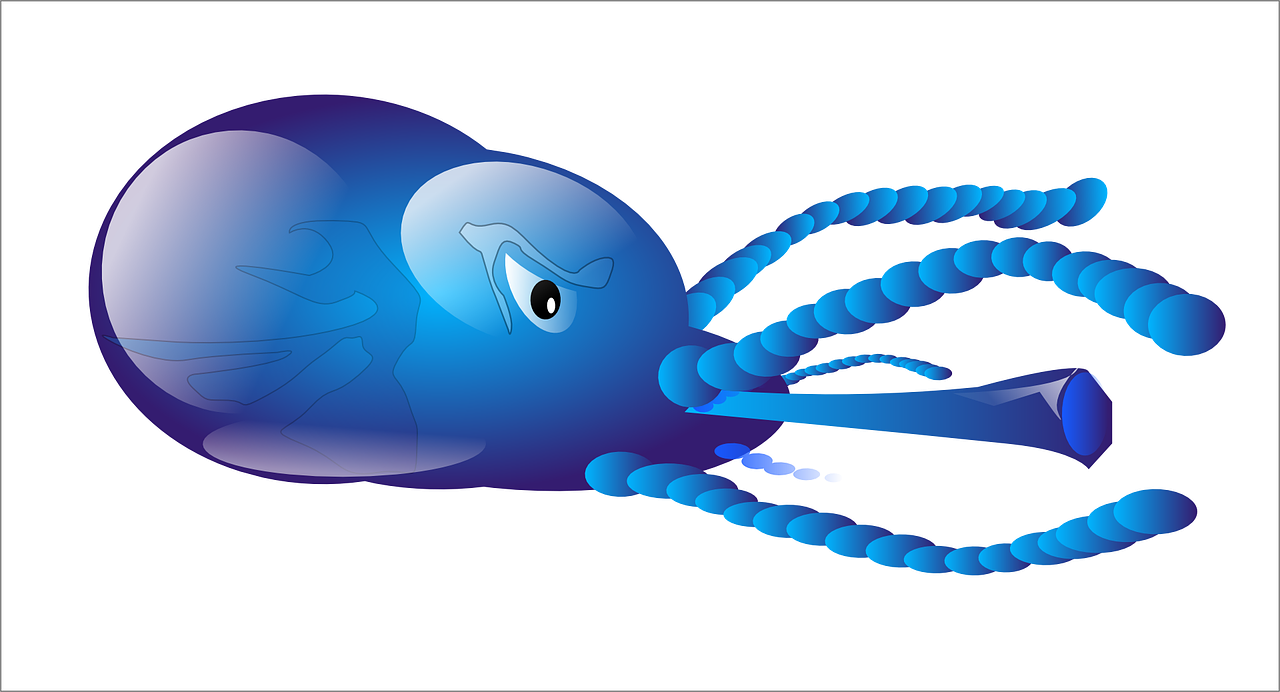 squid clipart underwater bubble