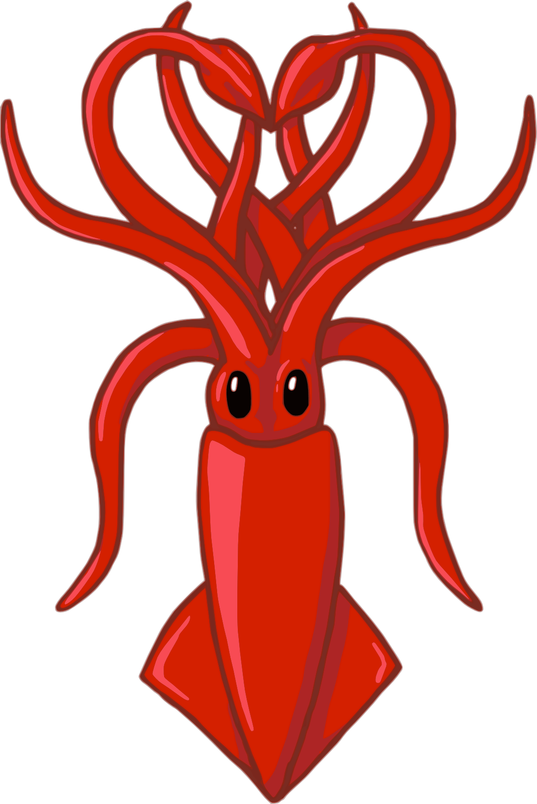 squid clipart vector
