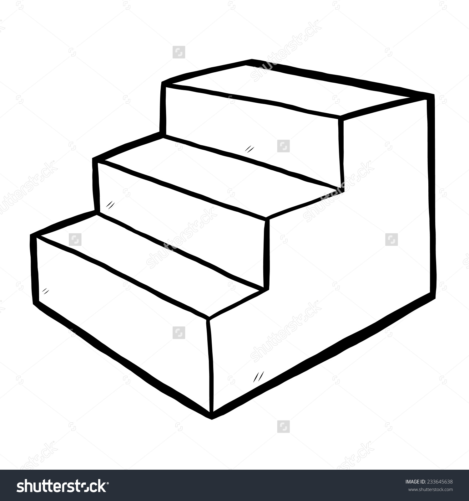 staircase clipart 3 step