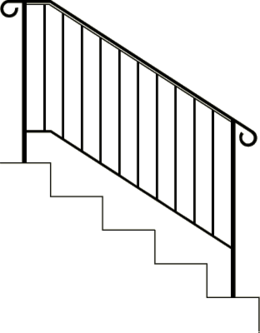 staircase clipart banister