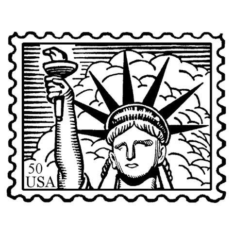 stamp clipart black and white