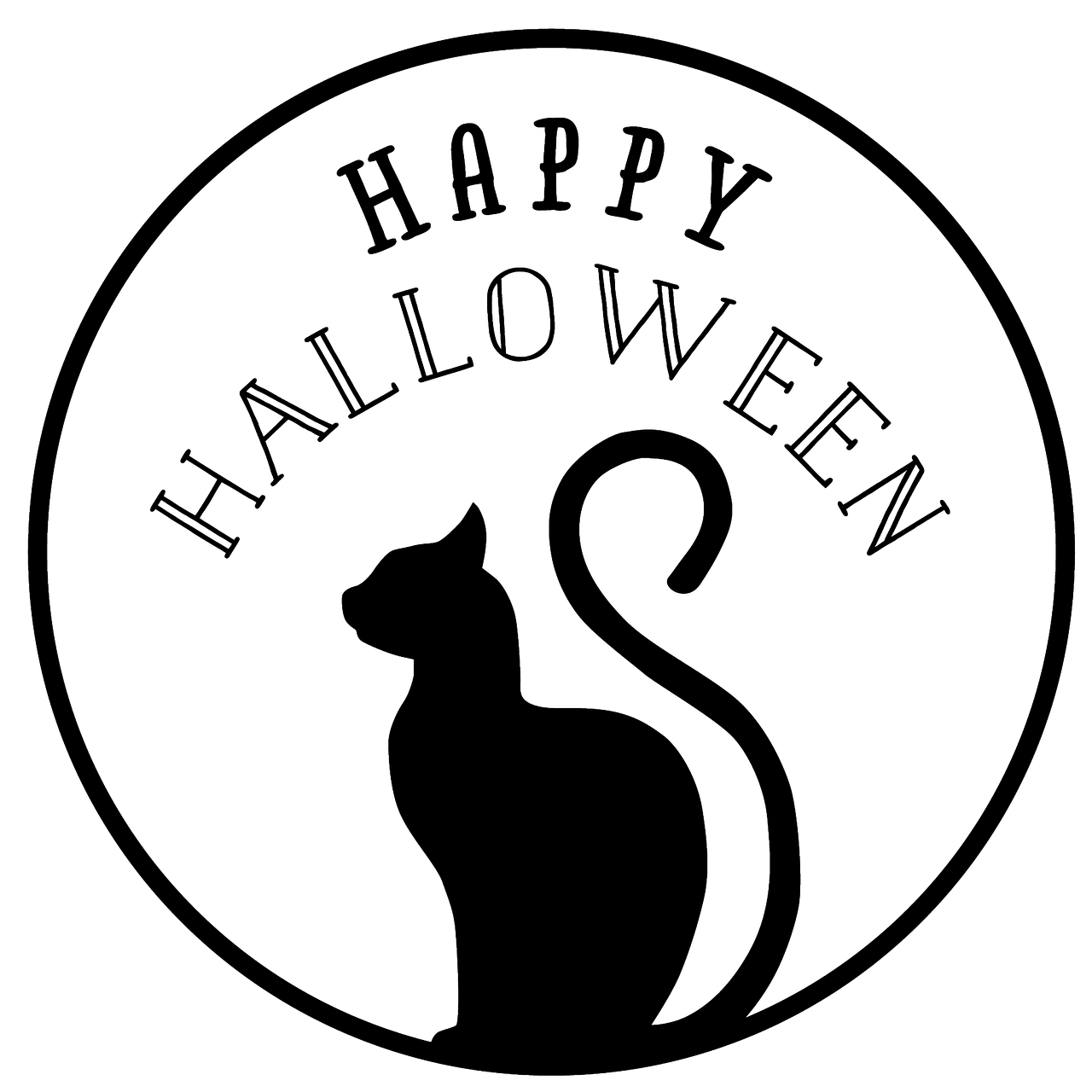 Stamp clipart halloween. Cat happy stationeryxpress td