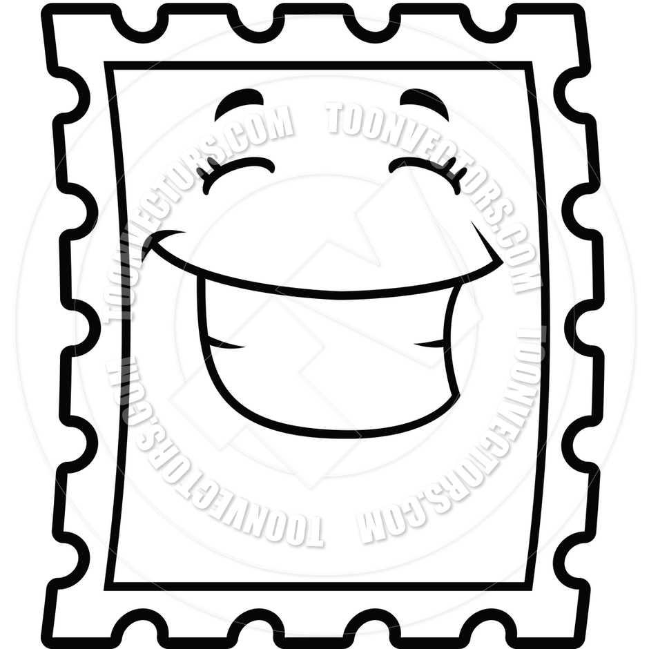 stamp clipart line art