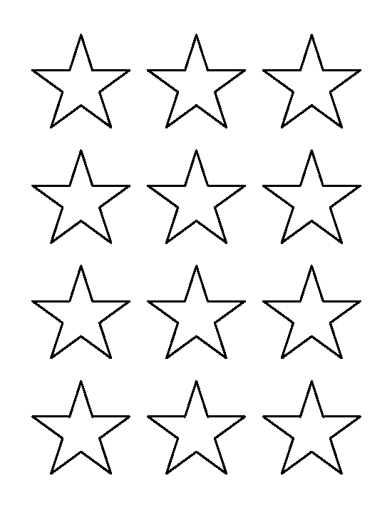 Clipart stars pdf.  inch star pattern
