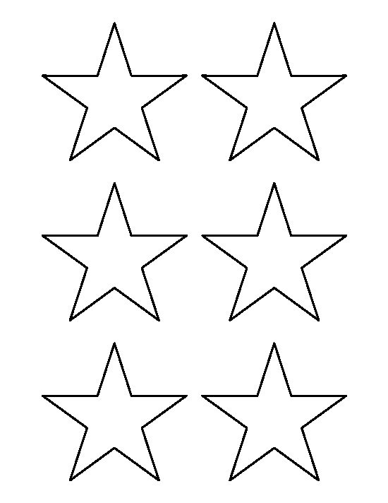  inch star pattern. Clipart stars pdf