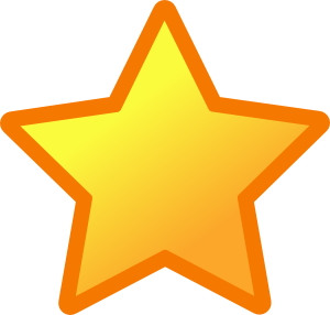Star clip art star shape. Yellow at clker com
