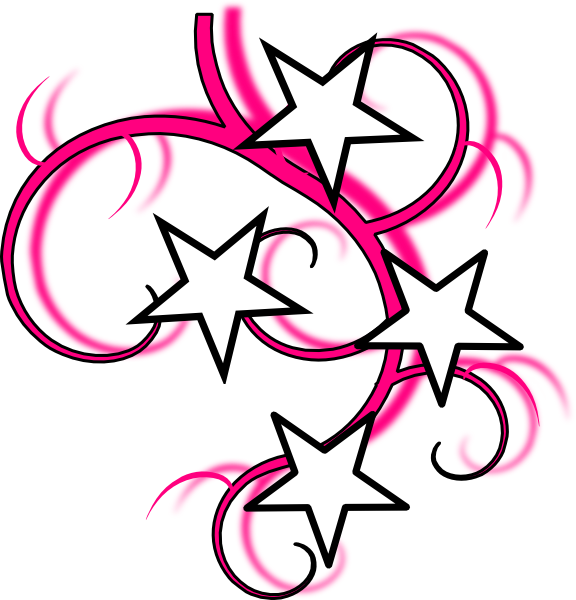 Star clip art swirl. Simple designs tattoo vector
