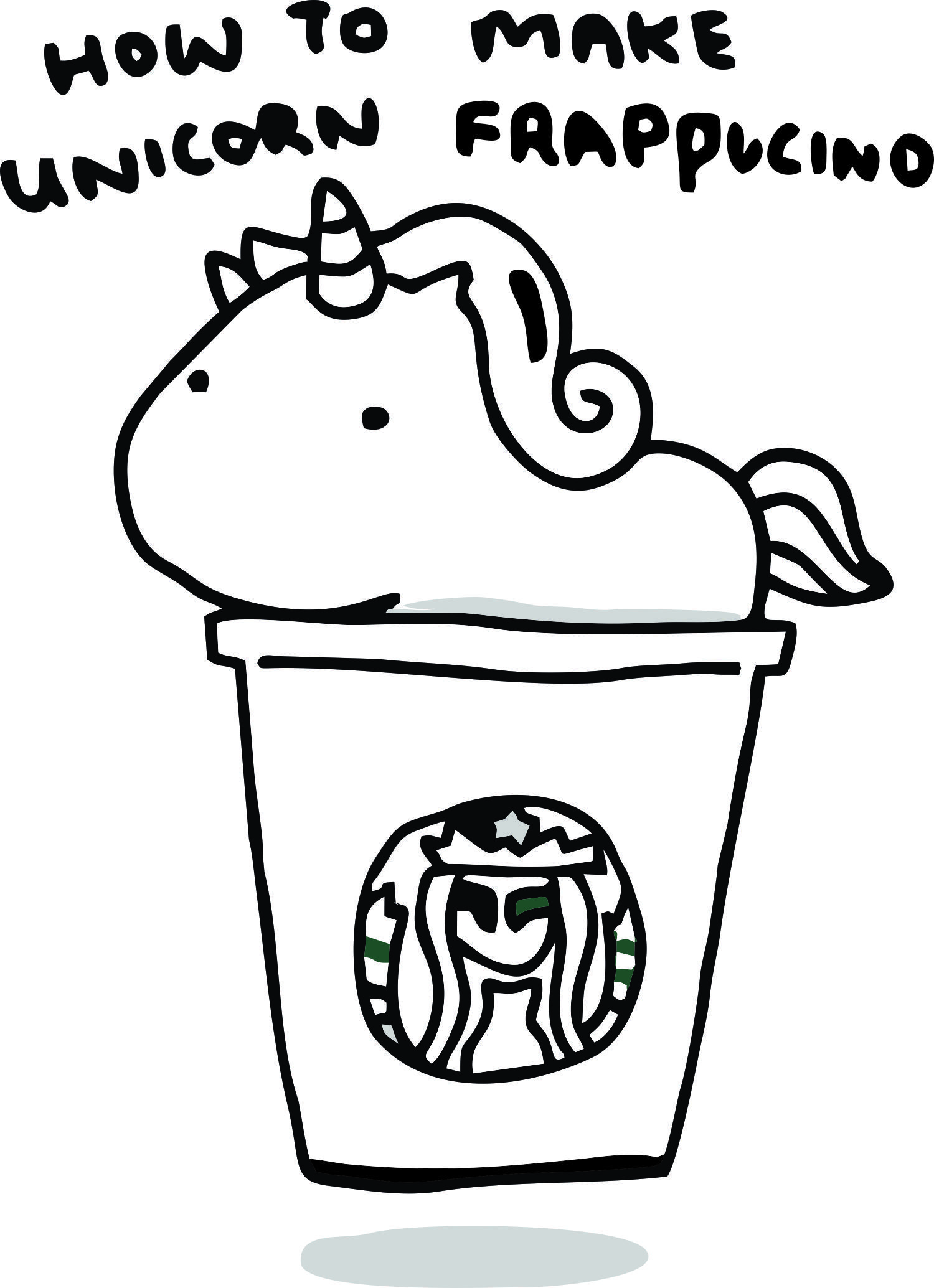 starbucks clipart colouring page