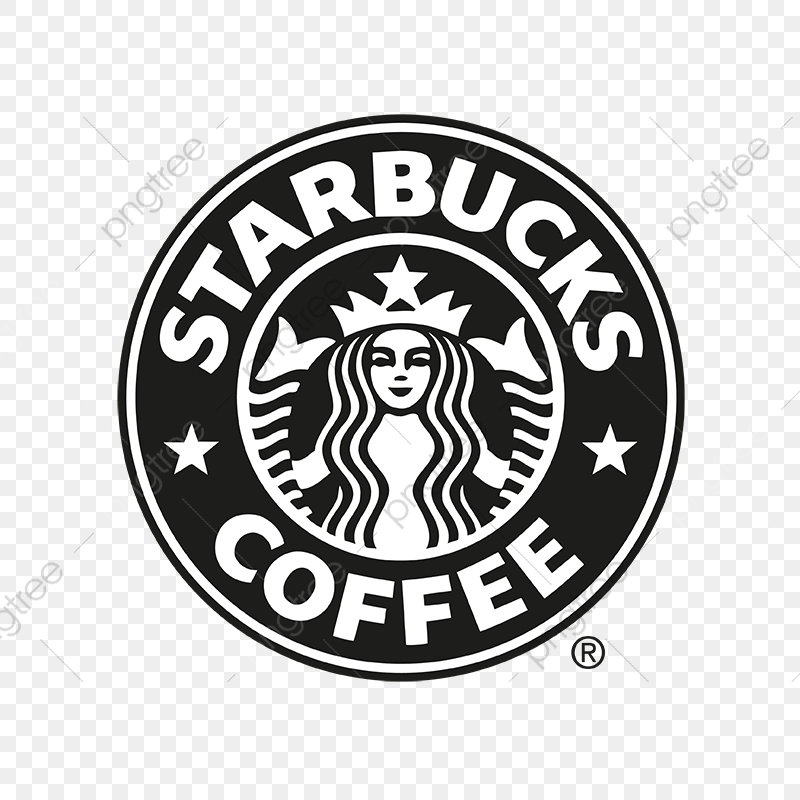 Starbucks clipart icon. Coffee logo bean vector