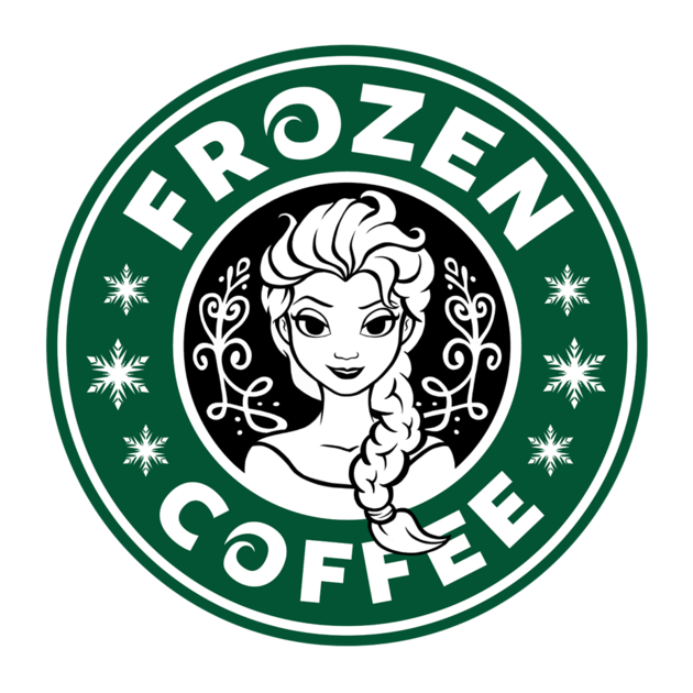 Frozen coffee in black. Starbucks clipart shirt