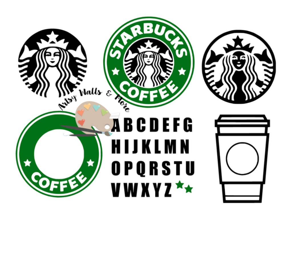 Coffee svg file cut. Starbucks clipart shirt