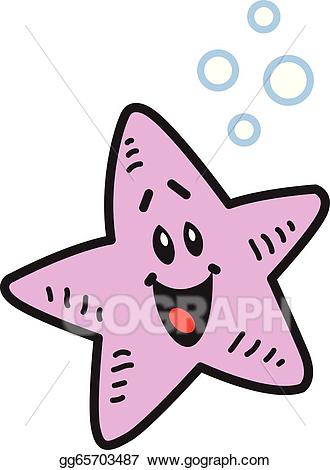 Starfish clipart happy starfish. Vector illustration eps gg