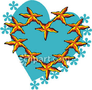 starfish clipart heart