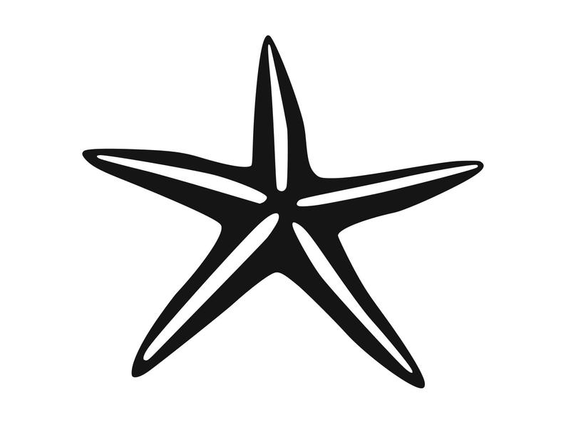 starfish clipart silhouette