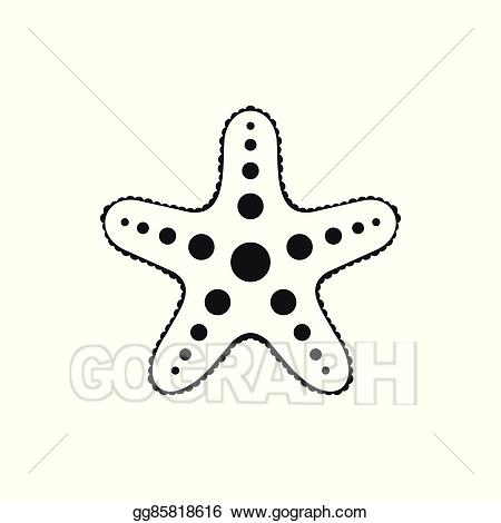 Vector art icon style. Starfish clipart simple