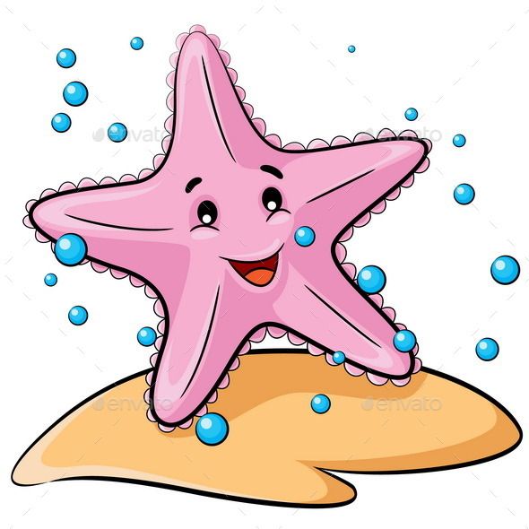 starfish clipart simple cartoon