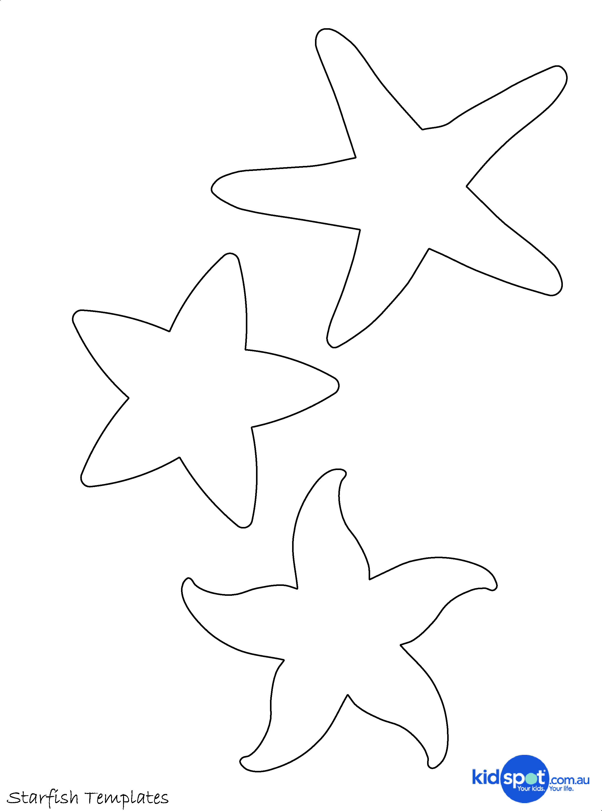 Starfish clipart star pattern. Free template download clip