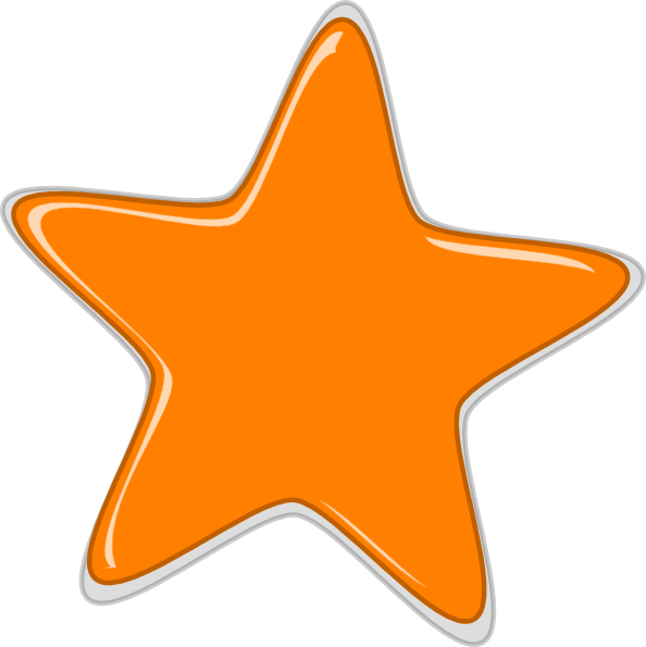 Orange stars panda free. Starfish clipart star shaped object