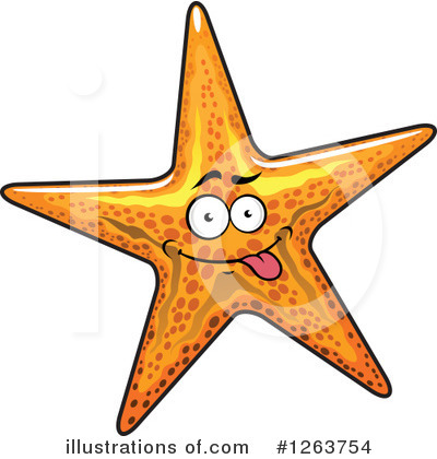Illustration by tradition sm. Starfish clipart vector