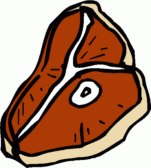 Cooked steak . Beef clipart
