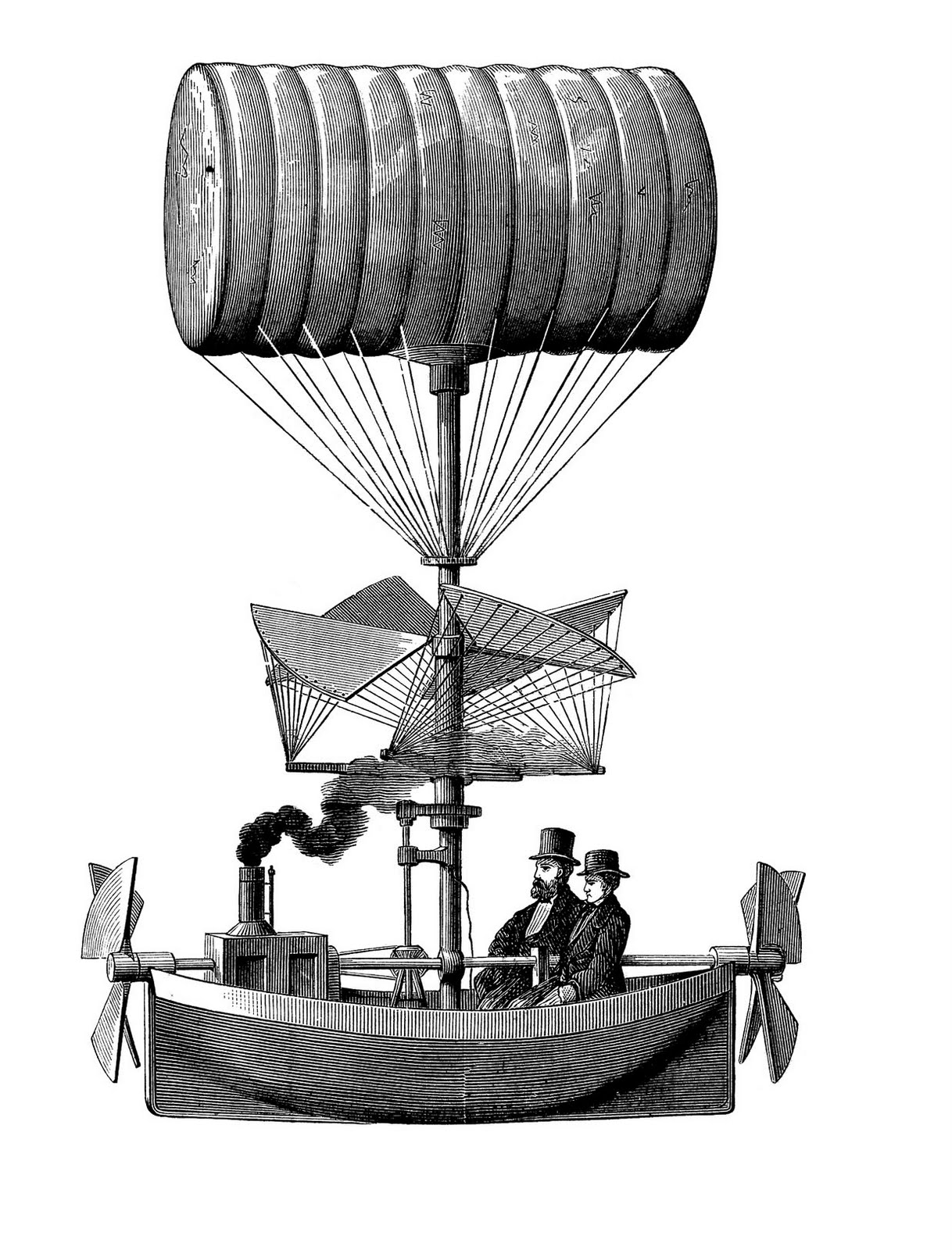 Steampunk clipart blimp. Airship clip art library