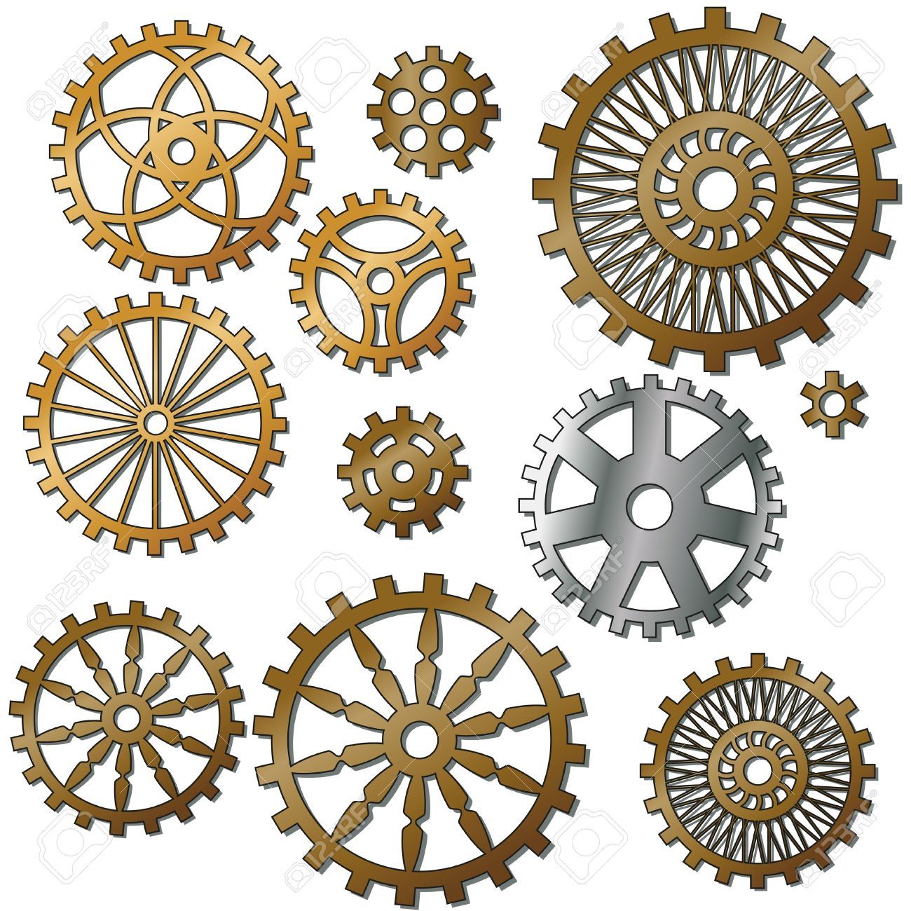 steampunk clipart gear wheel