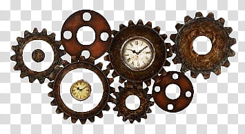 Steampunk clipart mechanical gear. Clocks s brown and