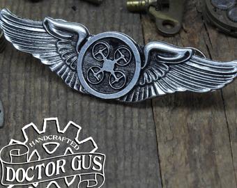 steampunk clipart pilot badge
