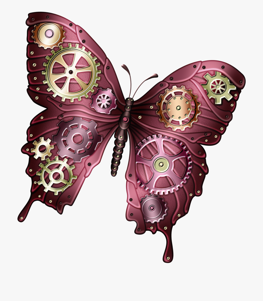 Tubes clip art . Steampunk clipart steampunk butterfly