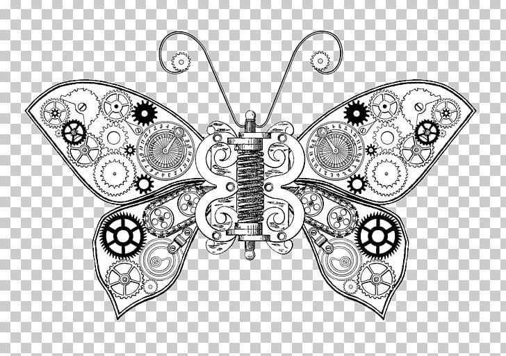 Steampunk clipart steampunk butterfly. Drawing png art arthropod
