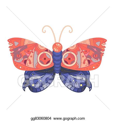 Steampunk clipart steampunk butterfly. Vector stock tattoo clip