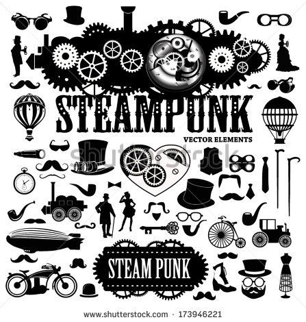 steampunk clipart vector